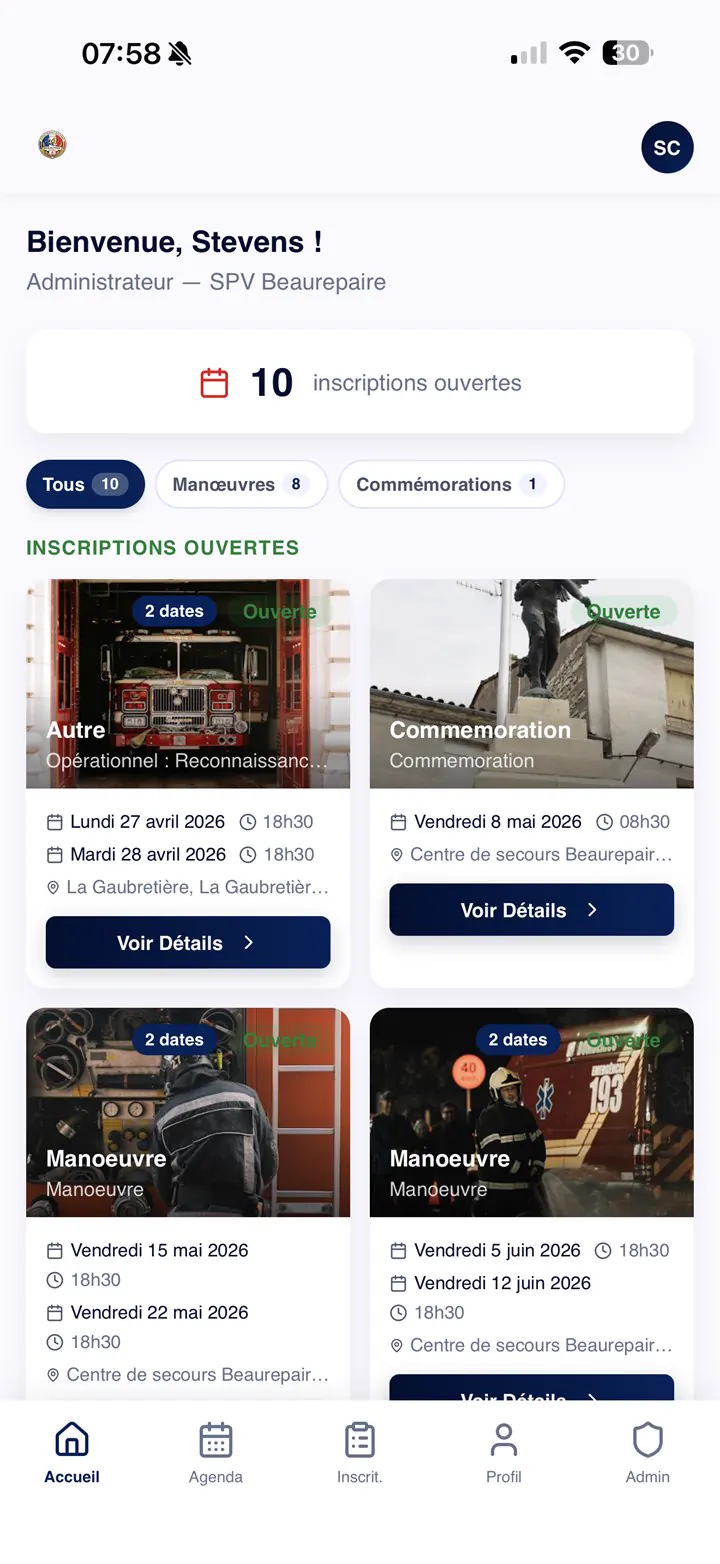 &Eacute;cran d'accueil